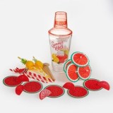 Set Accesorii pentru Cocktail Pepene Verde, 25 buc, Transparent, CMCLASS