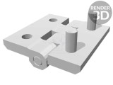 Balama tehnopolimer neagră 50mm M6