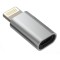 Adaptor Fast Charging, Micro USB / Lightning, Redare muzica, Transfer date, Argintiu
