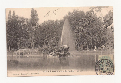 FV1 -Carte Postala - FRANTA - Montelimar, Vue de Jardins , circulata 1904 foto