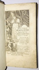 1631 Divi Aurelii Augustini Hippon Episcopi Meditationes soliloquia et manuale, Sfantul Augustin, Carte religioasa,latina,teologie,filosofie,filozofie