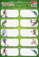 Set etichete școlare Tanex tls-804, Fotbal. 30 buc/set foto