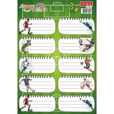 Set etichete școlare Tanex tls-804, Fotbal. 30 buc/set