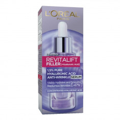 Serum Antirid cu 1.5% Acid Hialuronic Pur, L’Oreal Paris Revitalift Filler, 30 ml, Ser Antirid, Serum cu Acid Hialuronic, Ser Revitalift Filler, Serum