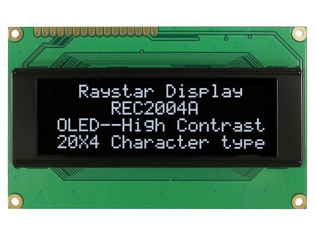Display OLED Alfanumeric 20x4 Alb 98x60x10mm PIN 16