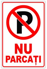 indicator pentru interzicere nu parcati foto