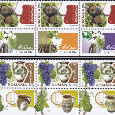 2010 LP 1884 LP 1884 e EM COMUNA ROMANIA CIPRU VITICULTURA 3 SERII+3 VINIETE MNH