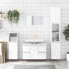 VidaXL Dulap pentru baie, alb extralucios, 80x33x60 cm, lemn compozit