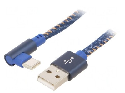 Cablu USB 2.0 A la USB C Unghi Aurit 1m foto