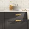 vidaXL M&acirc;nere de dulap, 10 buc., auriu, 96 mm, oțel inoxidabil 155389