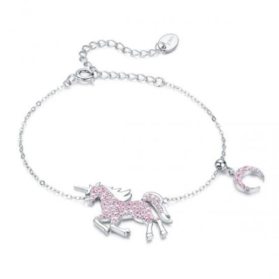 Bratara Din Argint Unicorn Fantasy Arg382D foto