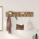 vidaXL Răcător de paltoane montat pe perete Pe perete Stejar Artizanal 874410