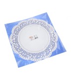 Set 100 de hartie dantelata alba, pentru platouri, rotunde , 36 cm