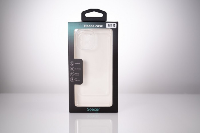 Husa Xiaomi Mi 11 5G Spacer, transparenta, grosime 1.5mm, protectie suplimentara antisoc la colturi, material flexibil TPU &quot;SPPC-XI-MI-115G-CLR&quot;