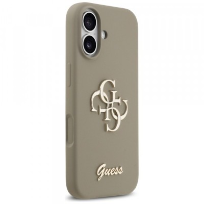 Husa pentru Apple iPhone 17, Guess, Big 4G Script, Maro foto