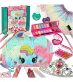 Set de machiaj pentru copii cu tema unicorn, 22 elemente, pentru fetite 3-12 ani