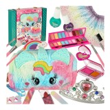 Set de machiaj pentru copii cu tema unicorn, 22 elemente, pentru fetite 3-12 ani