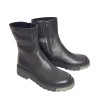 Ghete dama din piele naturala cu talpa extralight Arina Black, 35 - 41, Negru, Ingiro
