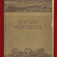 "Sfaturi horticole" - 1953