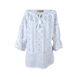Bluza tip ie dama B23, alb/argintiu , marimea S