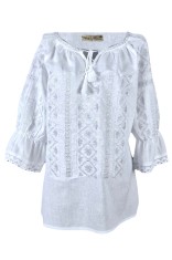 Bluza tip ie dama B23, alb/argintiu , marimea 2XL