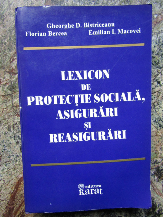 LEXICON DE PROTECTIE SOCIALA, ASIGURARI SI REASIGURARI-GHEORGHE D. BISTRICEANU