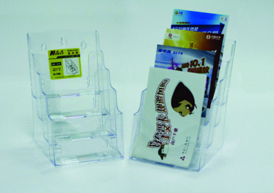 Display Plastic Pentru Brosuri, De Birou/perete, 4 X A5, Kejea - Transparent foto