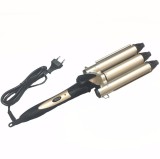 Ondulator Par 3 Cilindri Ceramici, Efect Valuri Naturale, Incalzire Rapida, 220V, Onduleuri Lejere si Moderne