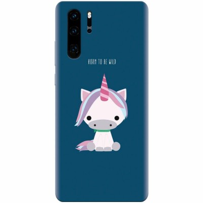 Husa silicon pentru Huawei P30 Pro, Horn To Be Wild Cute Unicorn foto