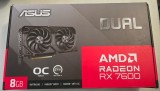 Placa video ASUS Dual AMD Radeon RX 7600 OC Edition 8GB GDDR6 128-bit PCIe 4.0