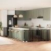 VidaXL Poartă c&acirc;ini pliabilă cu ușă 9 panouri negru, 450 cm, lemn plop 3155544