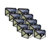 Set 10 Lampi Solare 100 LED, Senzor Miscare, 3 Moduri, Unghi Larg 120&deg;, IP65, Gradina, Curte, Casa, Montaj Simplu