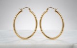 Cumpara ieftin Cercei Placati cu Aur Endless Elegance Hoops , Clasicul Minimalist redefinit