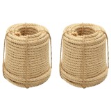 VidaXL Fr&acirc;nghii de sisal, 2 buc., 12 mm, 250 m