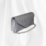 Cumpara ieftin Geanta mica, plic seara pentru ocazii si petreceri, 20 x 10 cm, Magrot B-35 - Gri