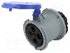 Conector alimentare AC, IEC 60309, IP44, 63A, 250V AC, 4 pini, AMPHENOL - 2CMA167524R1000