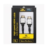 CABLU video GEMBIRD, HDMI (T) la HDMI (T), 5m, premium,conectori auriti, rezolutie maxima 4K