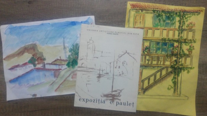 Lot 2 lucrari grafica// posibil C. Paulet