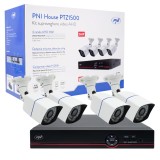 Cumpara ieftin Resigilat : Kit supraveghere video AHD PNI House PTZ1500 5MP - DVR si 4 camere ext