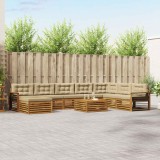 vidaXL Seturi de canapele 9 pcs Natural și Bej Lemn Solid de Acacia 3373993