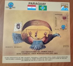 PARAGUAY-1983-&amp;#039;&amp;#039;200 ANIV. de la primul sbor cu balonul&amp;#039;-colita&amp;#039;&amp;#039;.-MNH NESTAMP. -vezi scan foto