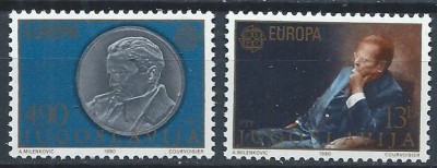 B1843 - Iugoslavia 1980 - Europa-cept 2v. neuzat,perfecta stare foto