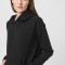 Hanorac coton dantela femei black-m
