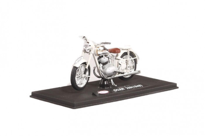 Macheta motocicleta Ogar 350 1948 alb 1:18, 1:18 Abrex