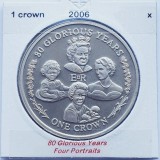 2907 Gibraltar 1 Crown 2006 Elizabeth II (Four Portraits) km 1280, Europa