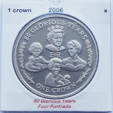 2907 Gibraltar 1 Crown 2006 Elizabeth II (Four Portraits) km 1280