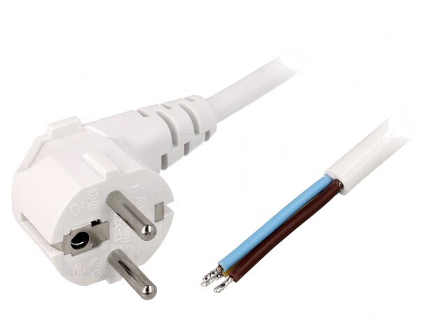 Cablu electric 3x1,5mm2 cu ştecăr &icirc;n unghi PVC