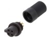 Conector circular 719 60V 4 pini mufă mamă lipire pe cablu 3A