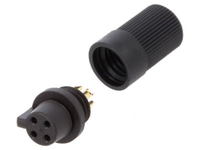 Conector circular 719 60V 4 pini mufă mamă lipire pe cablu 3A foto