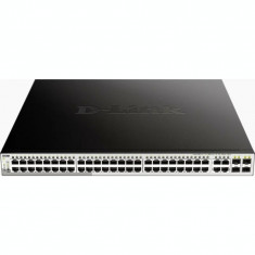 SWITCH PoE D-LINK Smart 48 porturi Gigabit (48 PoE) + 4 porturi combo SFP IEEE 802.3af/at carcasa metalica &amp;amp;quot;DGS-1210-52MP&amp;amp;quot;(include timbru ve foto